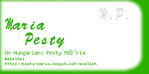 maria pesty business card